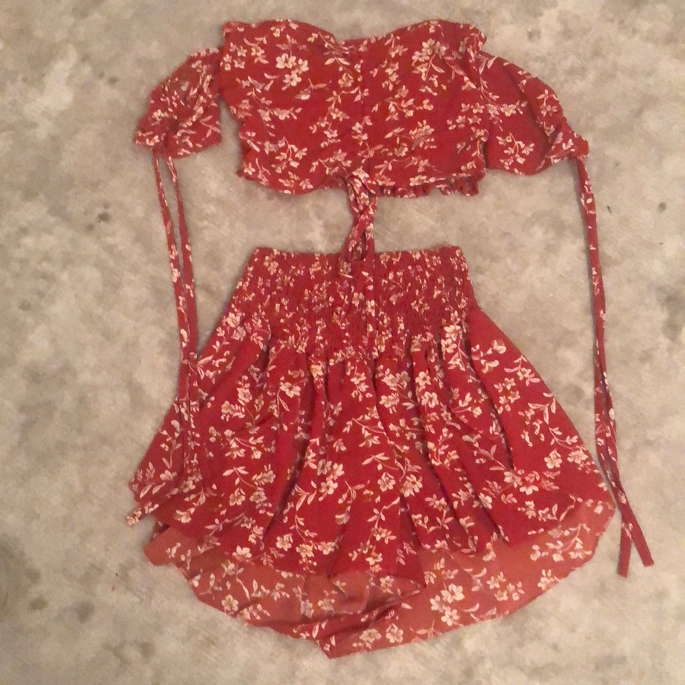 Off the shoulder two piece set